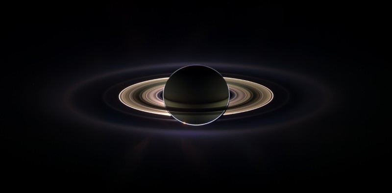 Saturn verdeckt die Sonne